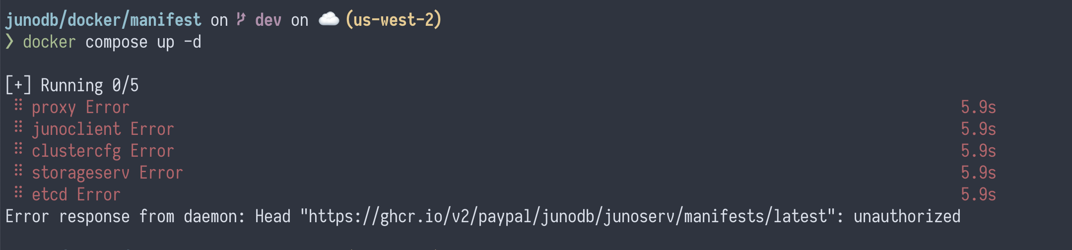 JunoDb build error